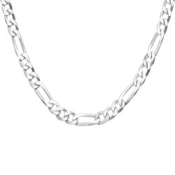 Lant barbati argint rodiat FIGARO 8 mm x 55 cm DiAmanti FigaroC250-55cm-SL (Argint 925‰ 41 g.)